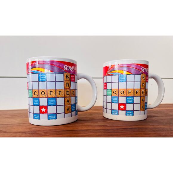 Scrabble Game "Coffee Break / Hot Stuff" Mugs (2) - Picture 10 of 14